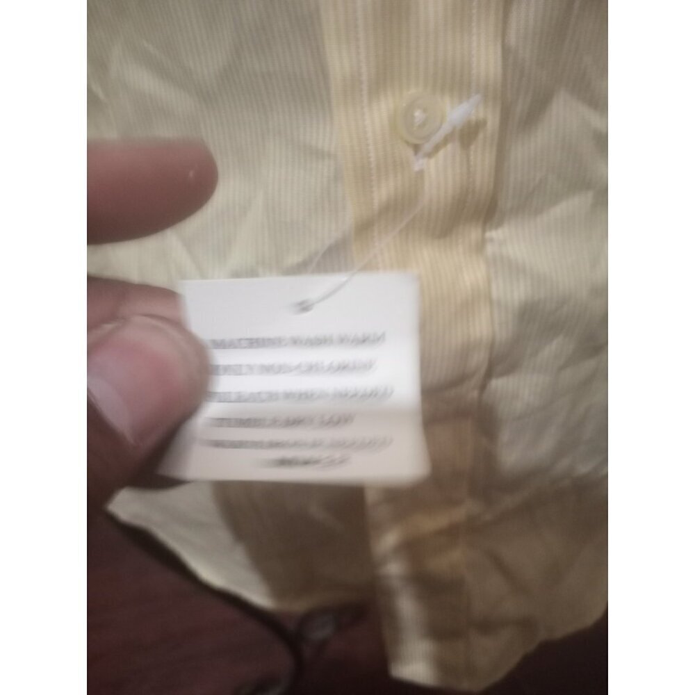 New Polo Ralph Lauren Estate Custom Fit Dress Shirt Yellow Men 16.5 32/33 (XL) - Picture 4 of 12